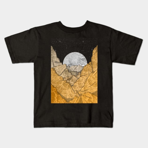 The Copper Mountains Kids T-Shirt by Swadeillustrations